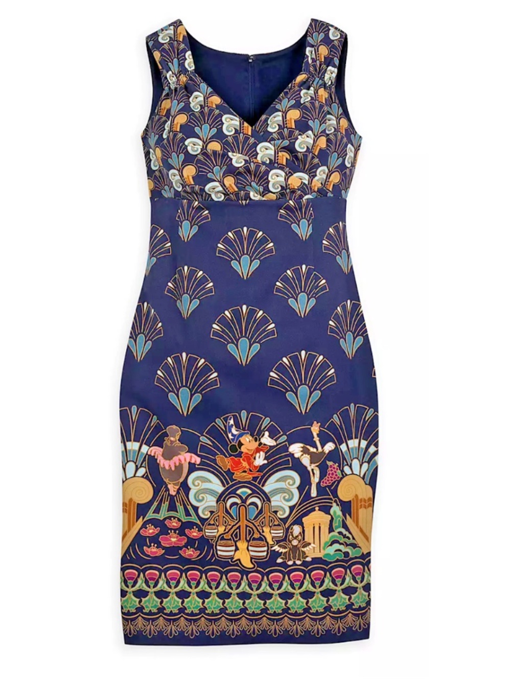 Fantasia Disney Parks Dress Shop Mickey Fitted Sheath Dress Adult Size - NEW